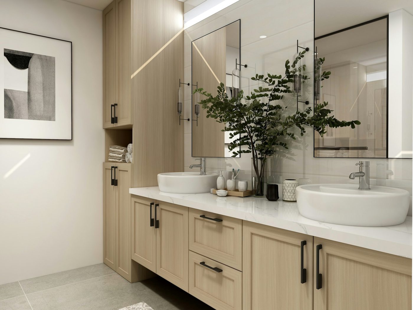 Aynalı banyo dolabı uygulaması — Darıca Kocaeli