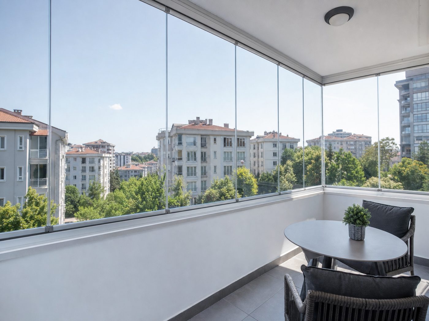 Katlanır cam balkon uygulaması — Gebze Kocaeli